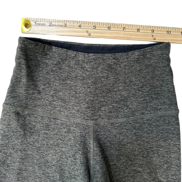 Beyond Yoga | Spacedye 7/8 High Waist Heathered Green Mesh Ankle, Size Small - Picture 5 of 8